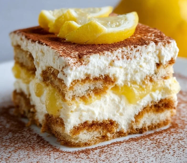 Tiramisu au citron, un dessert crémeux et rafraîchissant