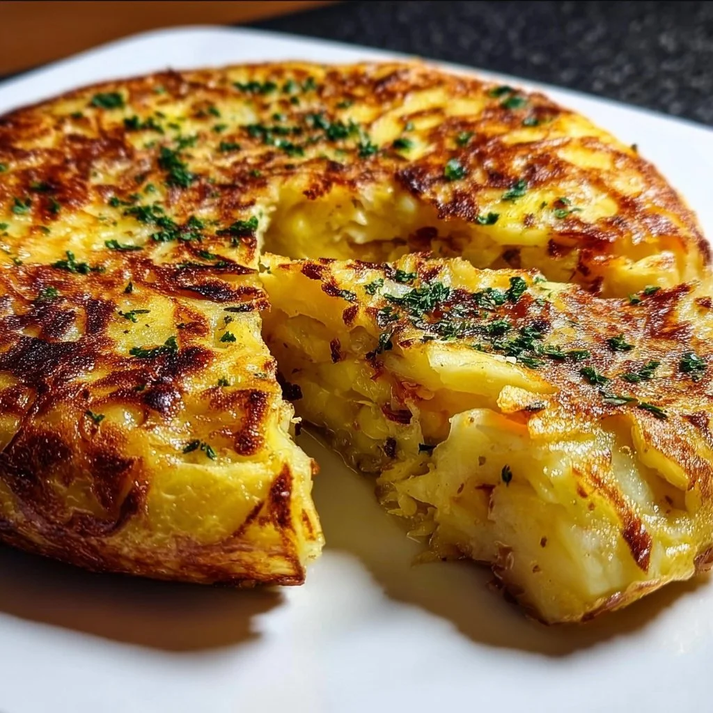 Tortilla espagnole cuite au Airfryer, une recette facile et savoureuse.
