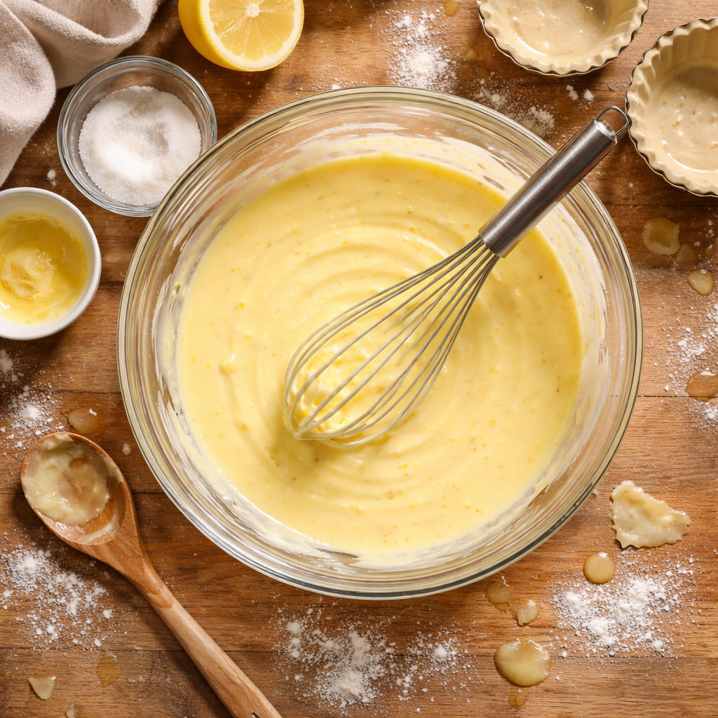 Petites tartes magiques au citron preparation photo