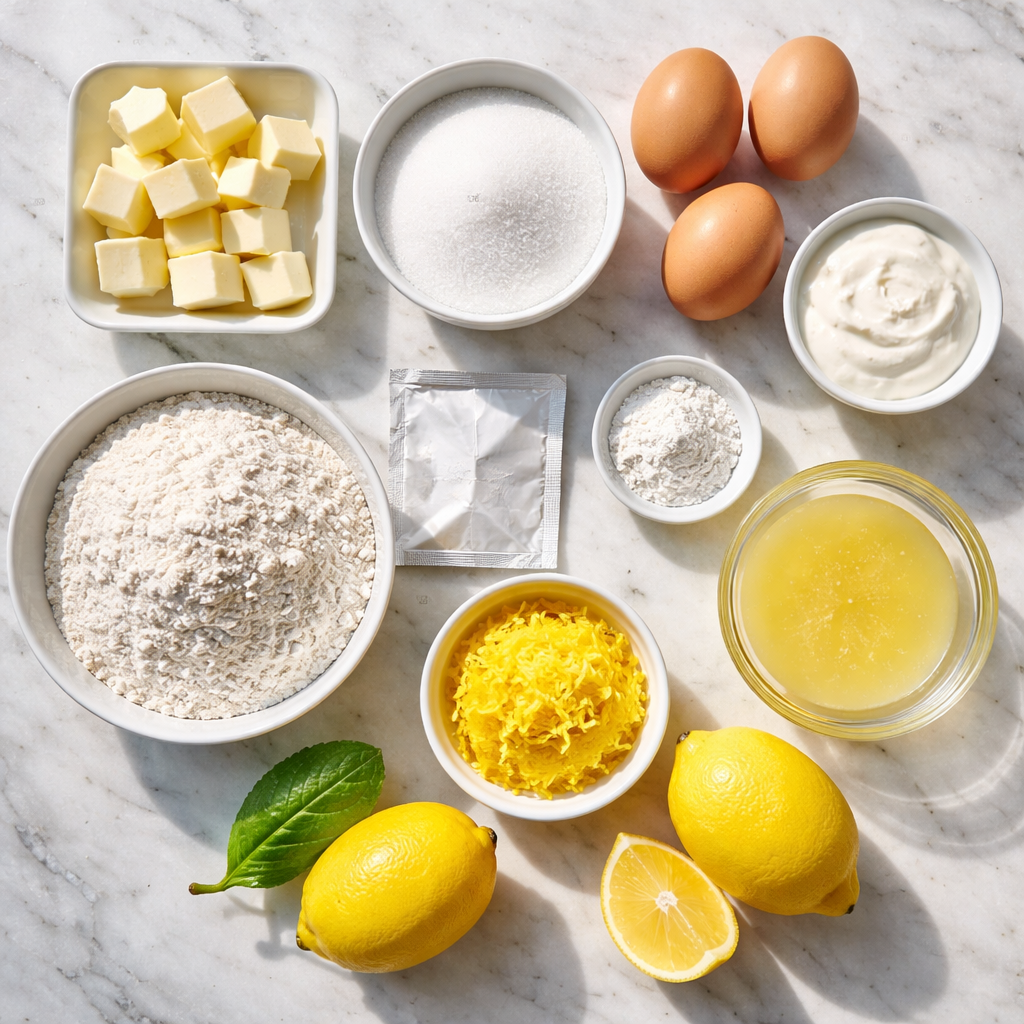 Fondant au Citron ingredients photo