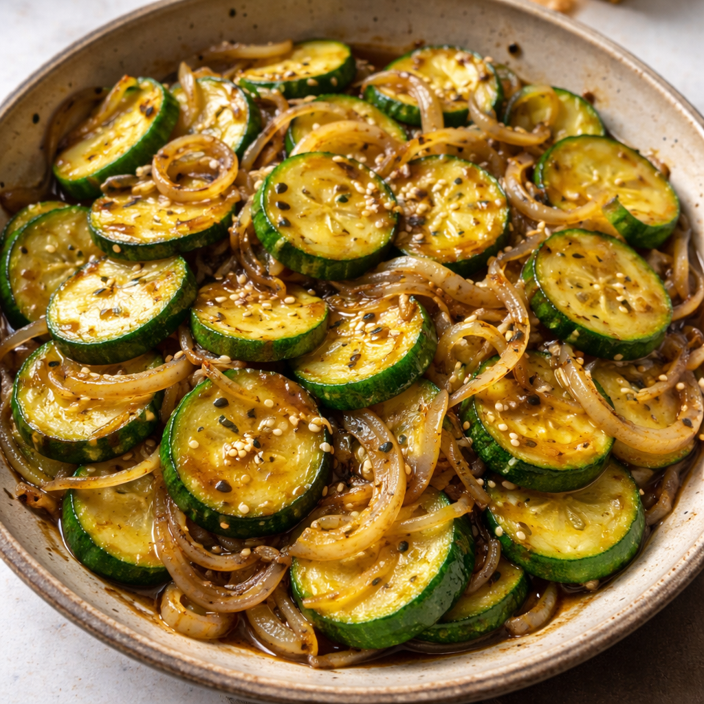 Sauté japonais de courgettes et oignons featured photo