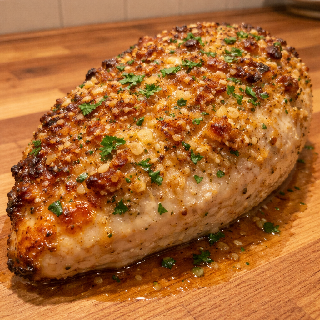 Pain de poulet à l’ail et parmesan featured photo