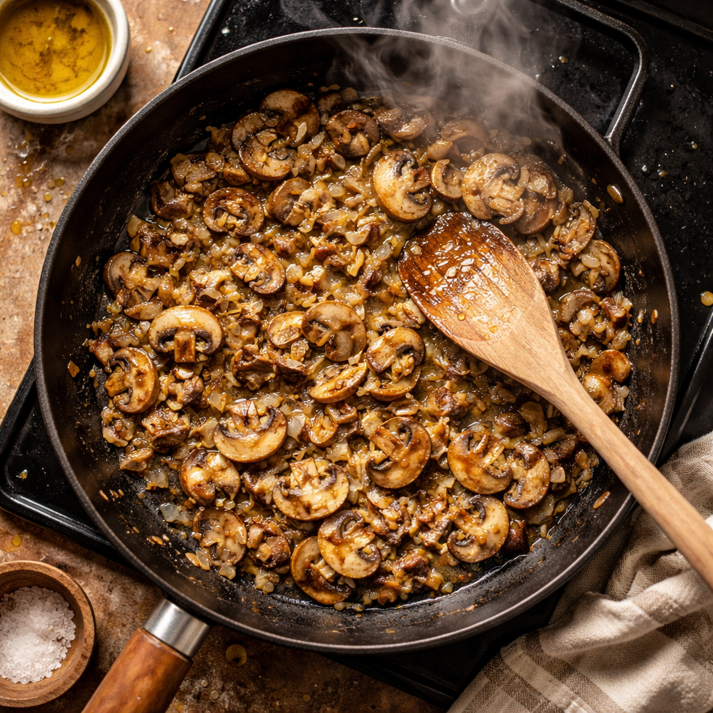 Poêlée de Quinoa, Champignons et Épinards : Une Recette Incroyable Ultime preparation photo