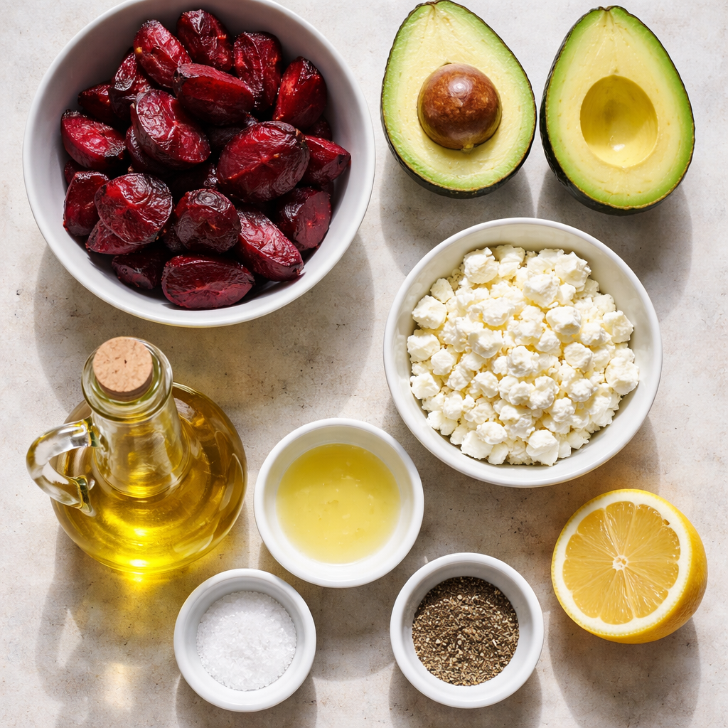 Salade Betteraves, Avocat, Feta : Une Explosion de Saveurs! ingredients photo