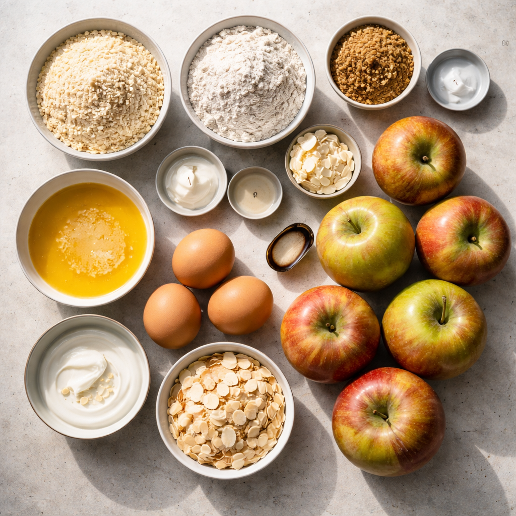 Moelleux aux Amandes et Compote de Pommes : Douceur Fondante pour Petits Goûters Cocooning 🍎🌰 ingredients photo