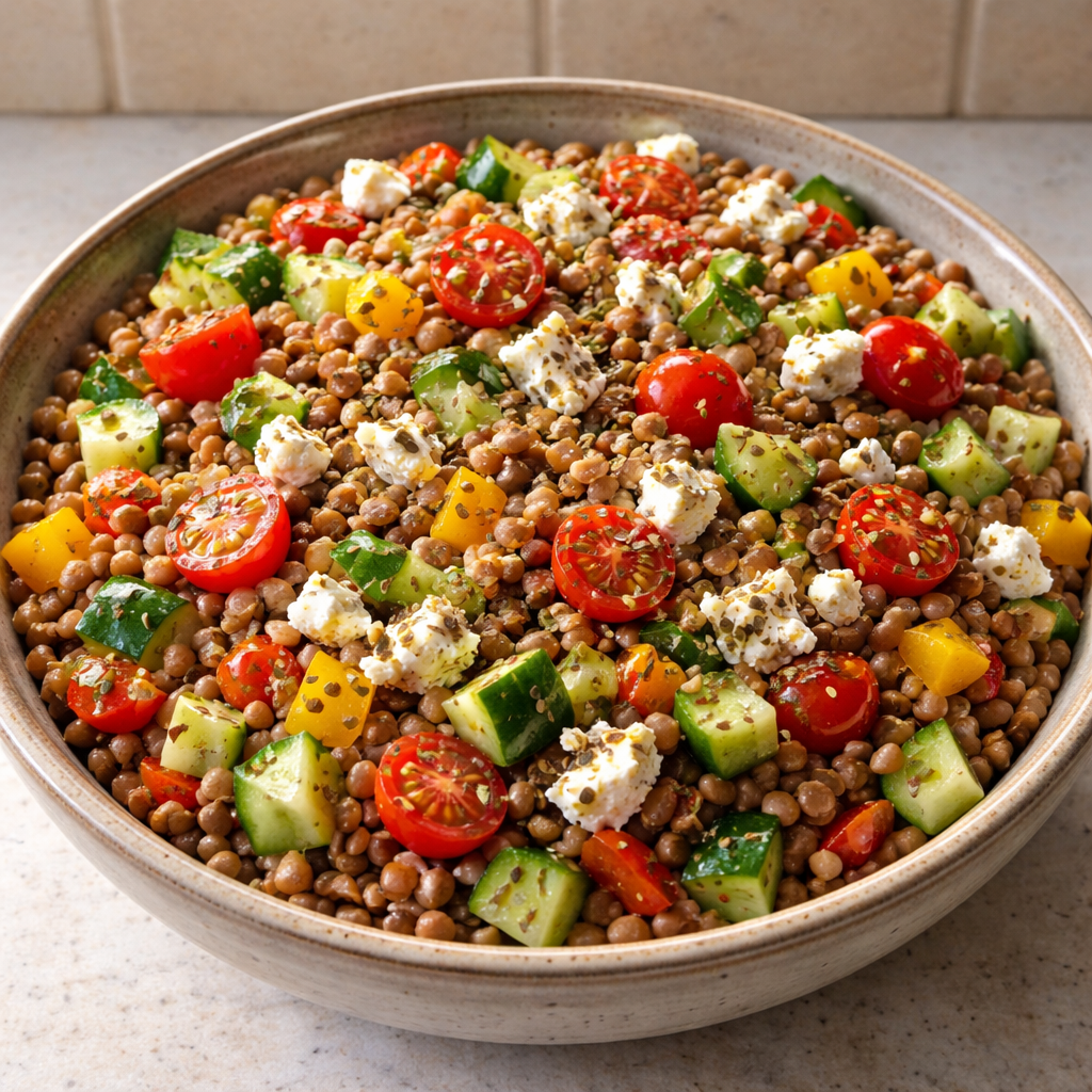 Salade de lentilles méditerranéennes : Rapide et Savoureuse featured photo