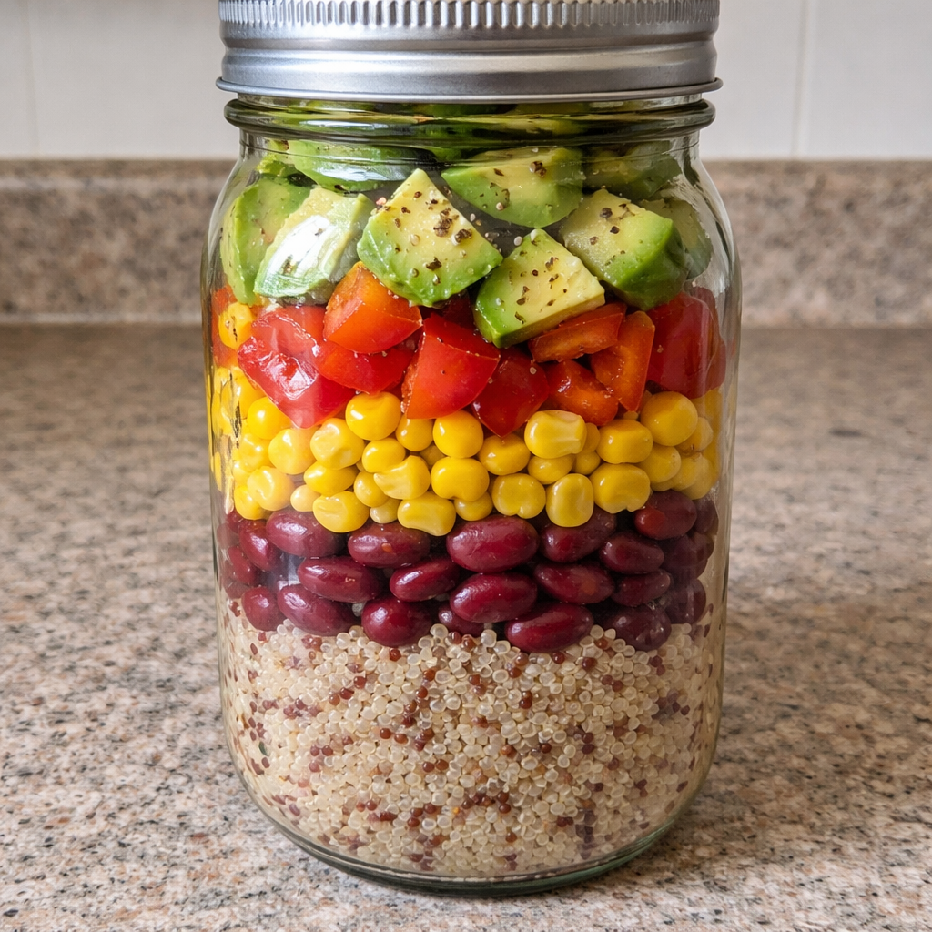 Bocal salade quinoa–avocat featured photo