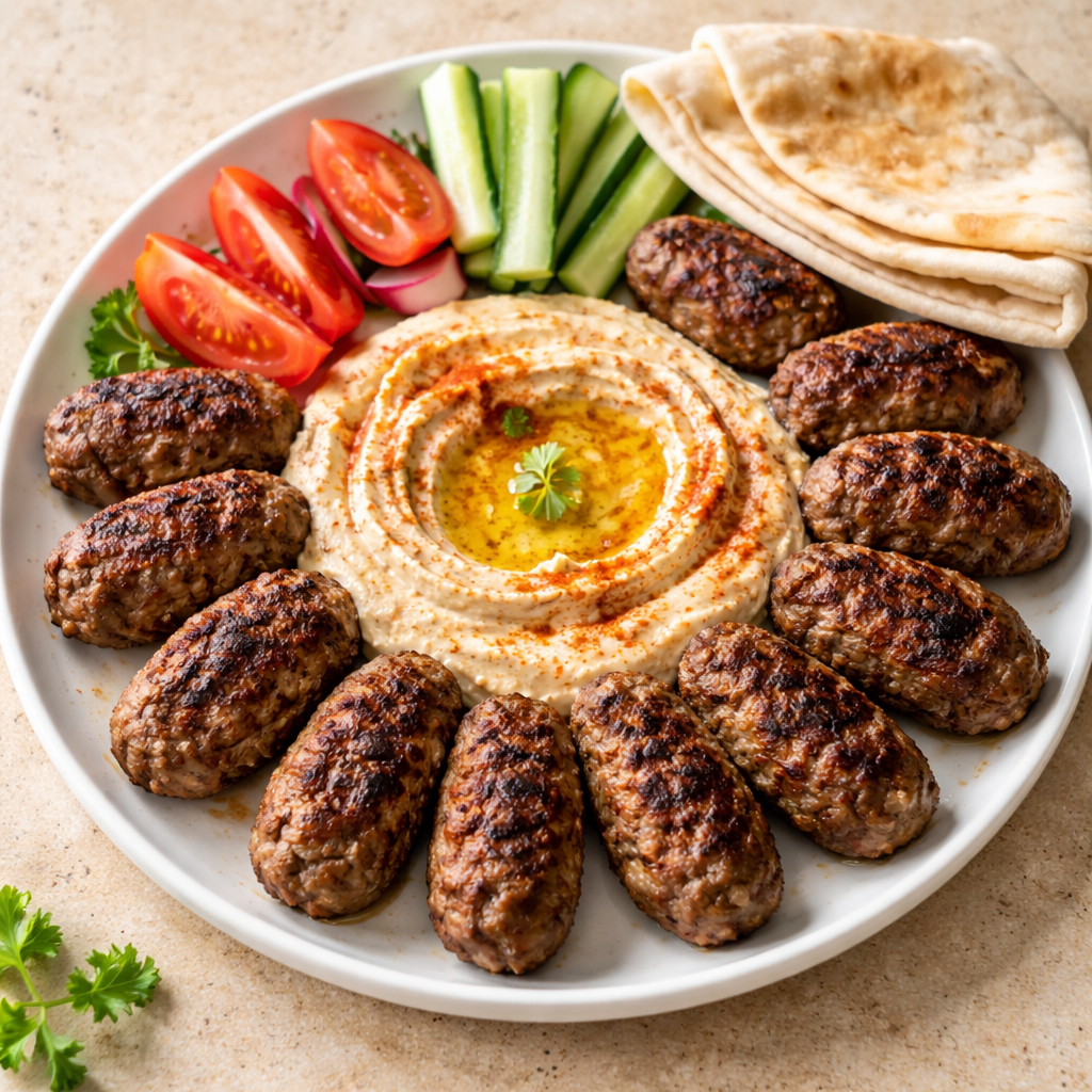 Assiette de Kefta et Houmous featured photo
