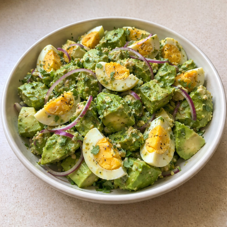 Salade d'avocat et d'œufs featured photo