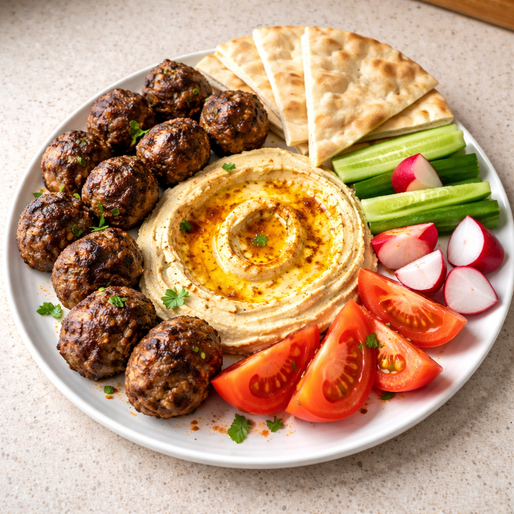 Assiette de Kefta et Houmous featured photo