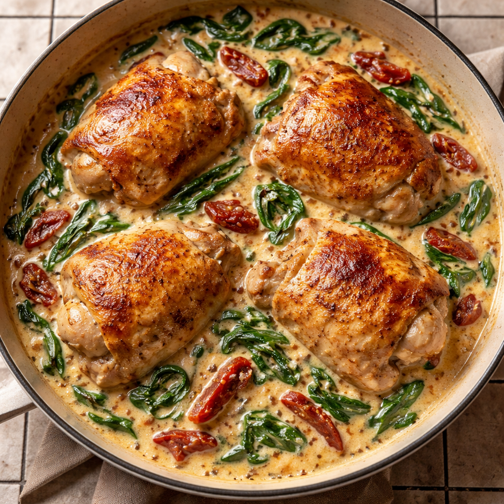 poulet crémeux à la toscane featured photo