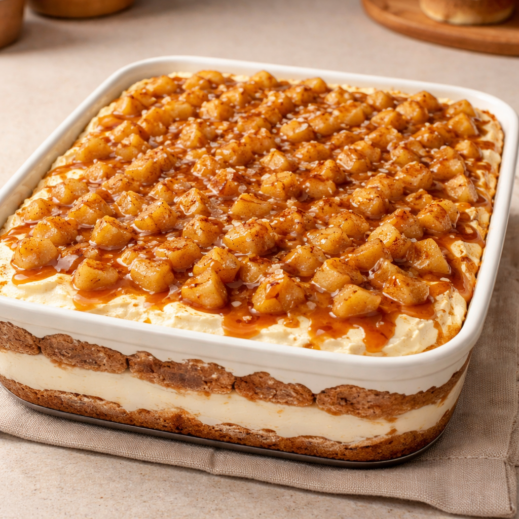 Tiramisu aux pommes et caramel beurre salé featured photo