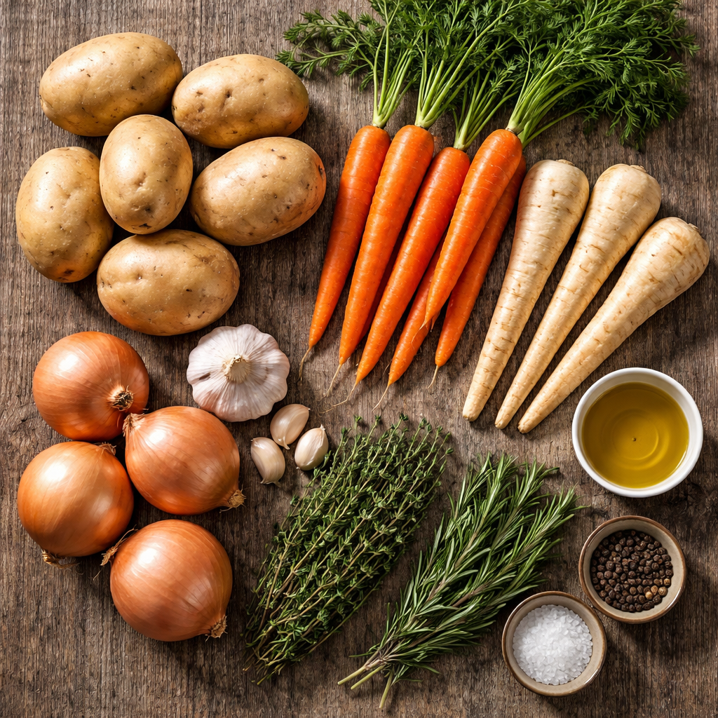 Légumes rôtis ingredients photo