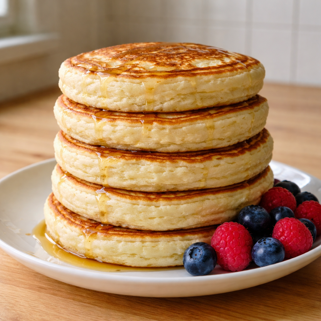Pancakes au fromage blanc riche en protéines featured photo