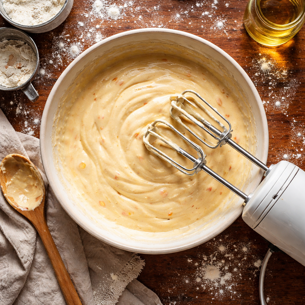 Cake with apricots and yogurt preparation photo