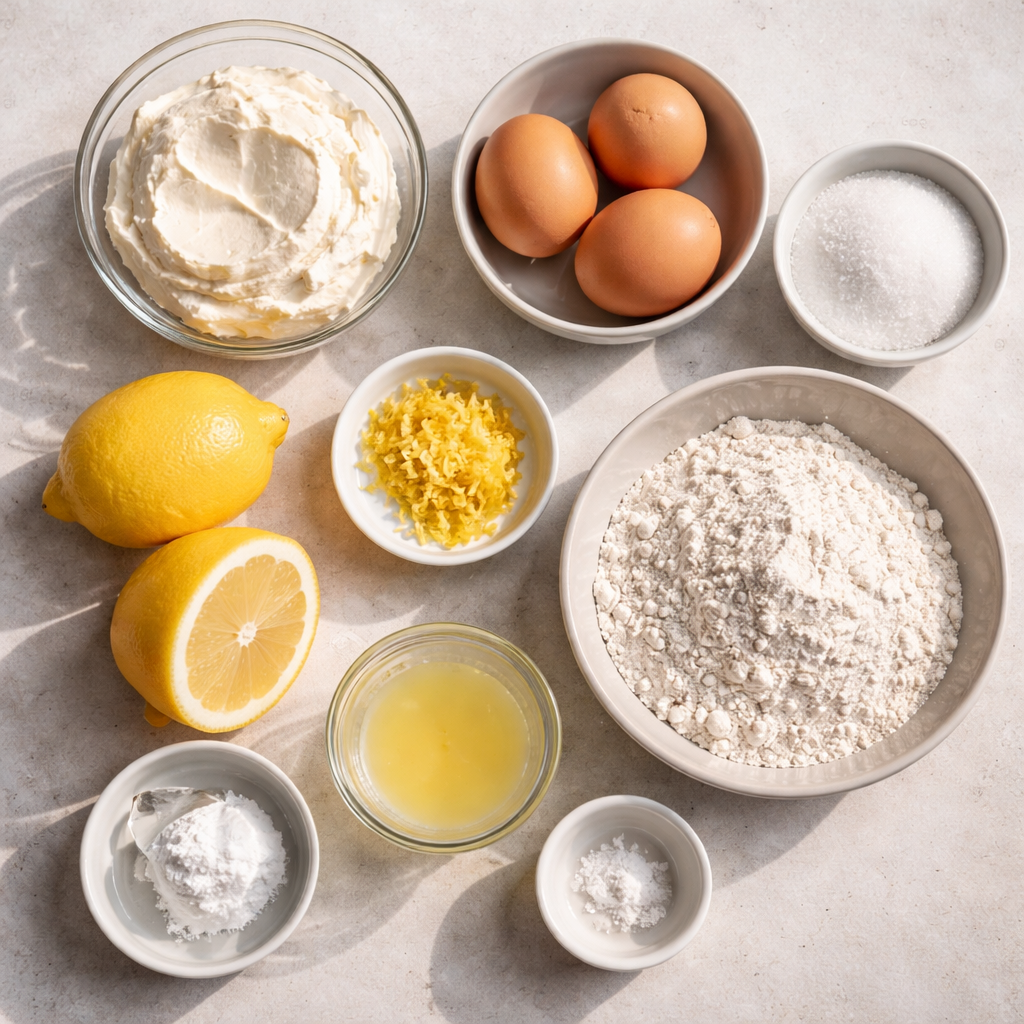 Fondant au Citron et Mascarpone ingredients photo