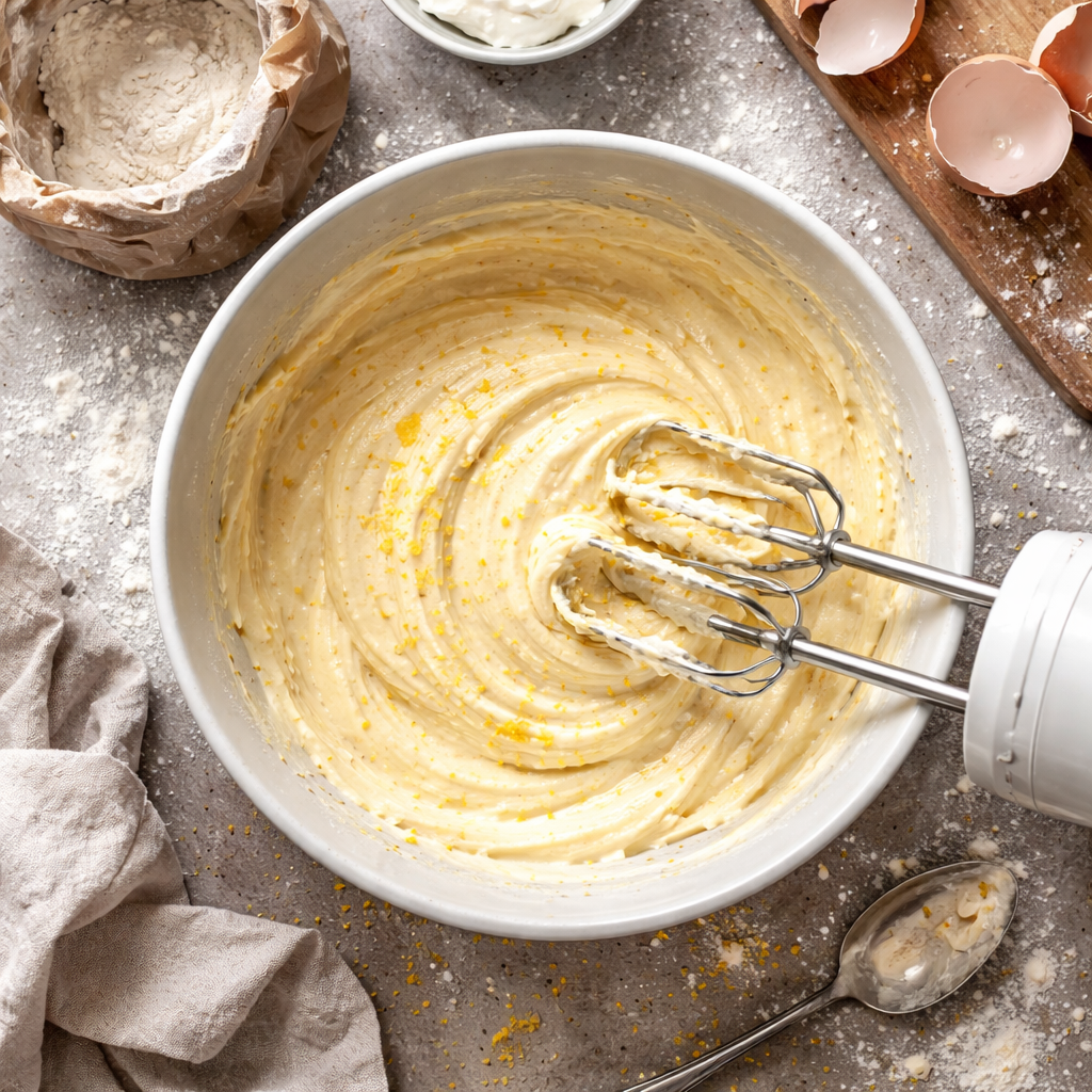 Fondant au Citron et Mascarpone preparation photo
