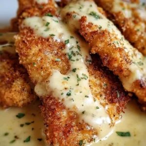 Aiguillettes de poulet à la crème de parmesan savoureuses