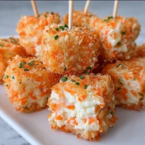 Bouchées au surimi et fromage frais présentées sur un plateau appétissant.