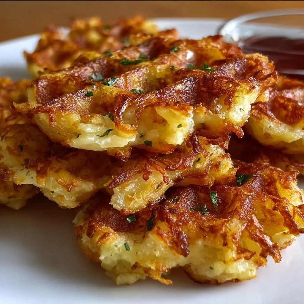 Crispy Potato Patties in a Waffle Maker
