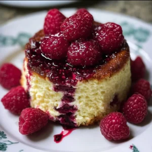 Fondant Framboise Ricotta - dessert moelleux aux framboises fraîches et ricotta