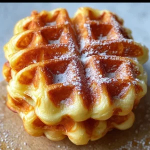 Gaufre Brioche garnie de fruits et de crème, un délice sucré