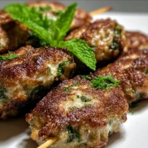 Keftas au basilic et menthe, un plat savoureux et parfumé, prêt à déguster.