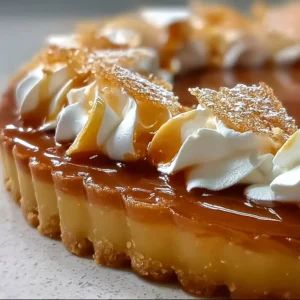Tarte au caramel maison prête en 30 minutes, délicieuse et impressionnante