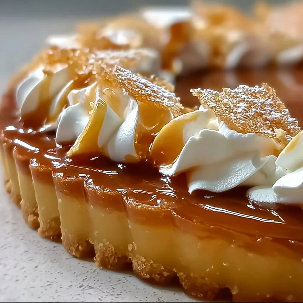 Tarte au caramel maison prête en 30 minutes, délicieuse et impressionnante