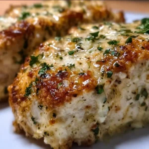 Pain de poulet à l'ail et parmesan, savoureux et moelleux