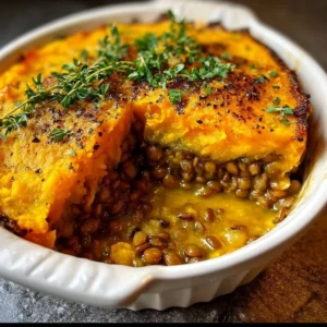 Parmentier vegan au potimarron et lentilles, plat réconfortant et savoureux
