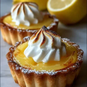 Petites tartes magiques au citron présentées sur une assiette