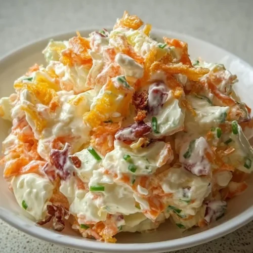 Salade froide sucrée-salée avec fruits et légumes frais