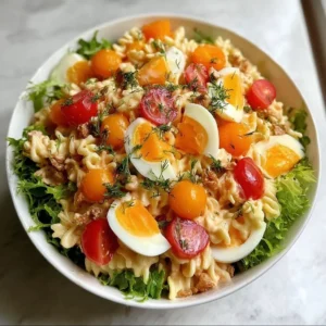 Recette de salade simple et rapide avec ingrédients frais et colorés.