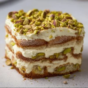 Tiramisu pistache gourmand prêt à déguster